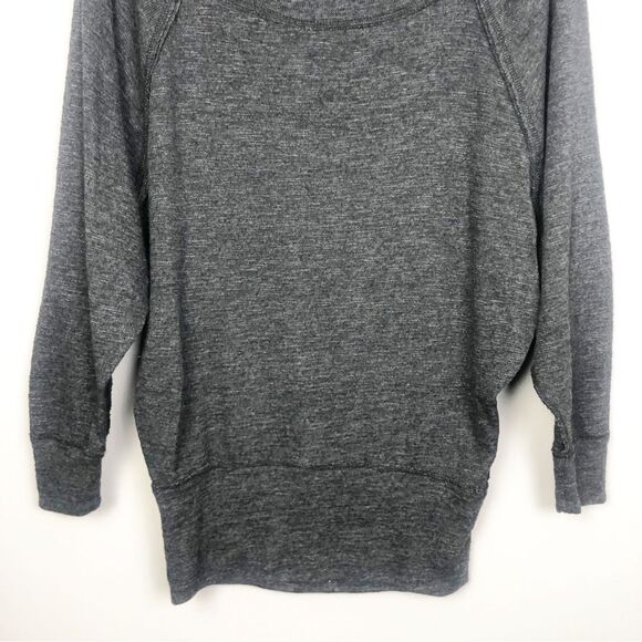 FREE PEOPLE | WE THE FREE Dark Gray Boatneck Lightweight Sweatshirt Women’s XS - Picture 5 of 9